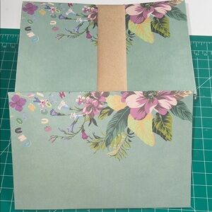 Floral Green Stationery Set